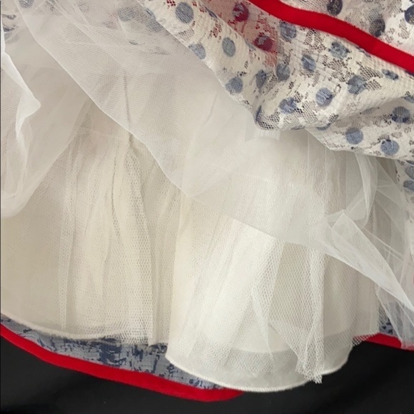 Archana Girls 18 Months White Floral Polka Dot Layered Dress NWT - Picture 5 of 8